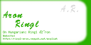 aron ringl business card